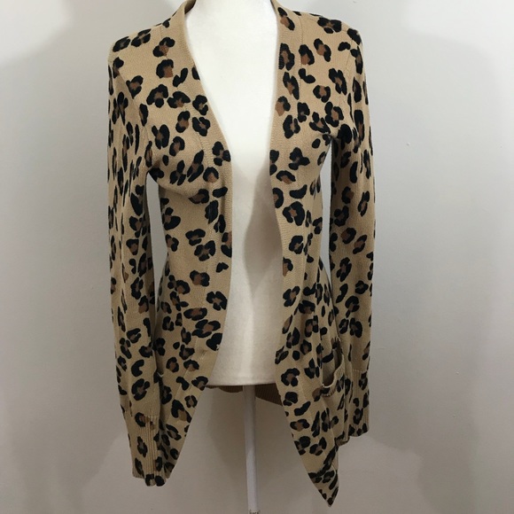 pink cheetah print cardigan